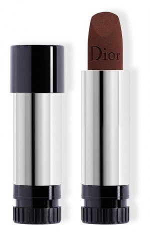 Рефил помады для губ с вельветовым финишем Rouge Velvet Lipstick, оттенок 400 Естественный силуэт (3.5g) Dior. Цвет: бесцветный