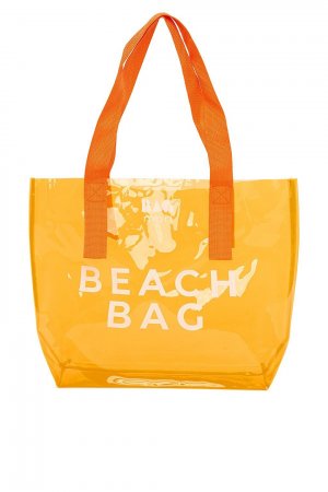 Пляжная сумка Прозрачная с принтом , апельсин Bagmori