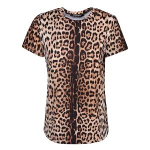 Футболка short sleeves t-shirt , коричневый Roberto Cavalli