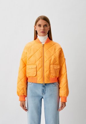 Куртка утепленная Max&Co JIN ANNA DELLO RUSSO. Цвет: оранжевый