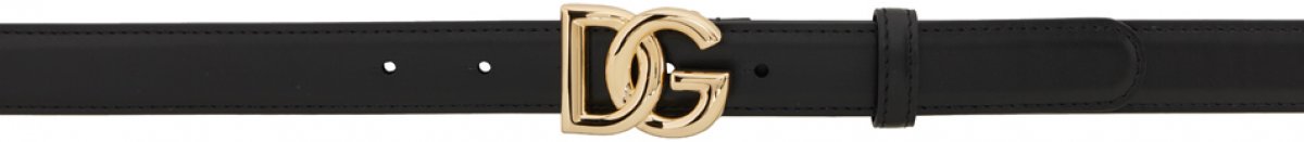 Черный ремень с надписью DG Dolce&Gabbana