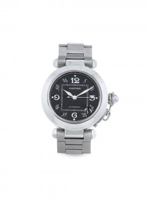 Наручные часы Pasha pre-owned 35 мм 1990-х годов Cartier. Цвет: черный