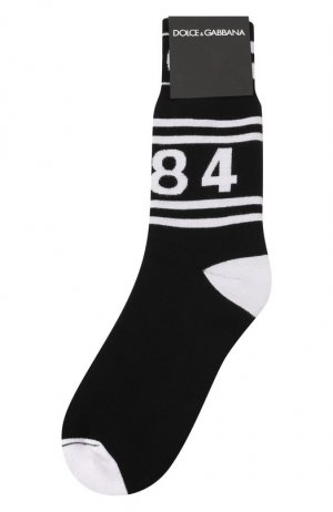 Хлопковые носки Dolce & Gabbana. Цвет: чёрный