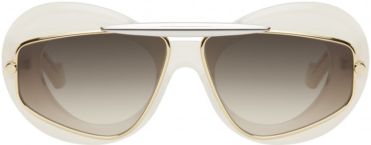 Солнцезащитные очки Off-White в двойной оправе Wing Loewe