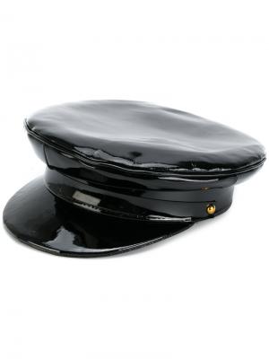 Лакированная шляпа Manokhi. Цвет: чёрный