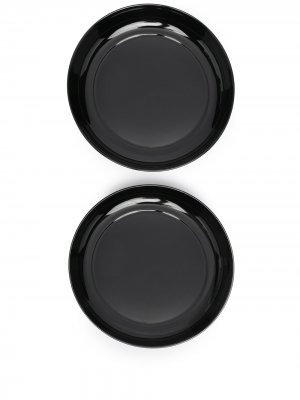 Набор из двух керамических тарелок Ann Deumelemeester X Serax. Цвет: черный