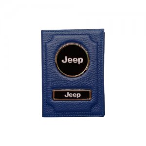 Обложка для автодокументов и паспорта (джип) кожаная флотер Jeep