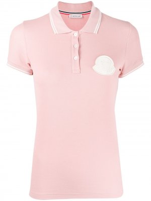 Рубашка-поло с логотипом Moncler. Цвет: розовый