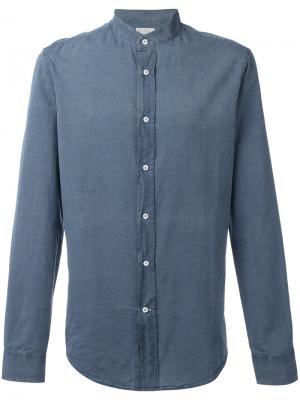 Джинсовая рубашка с узким воротником Brunello Cucinelli. Цвет: синий
