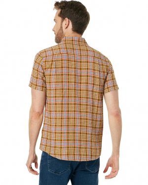 Рубашка Short Sleeve Dawson Linen Shirt, цвет Bronze/Red/Blue Plaid Pendleton
