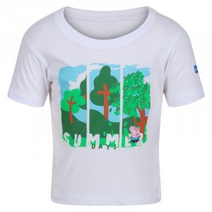 Прогулочная рубашка с короткими рукавами «Свинка Пеппа» для детей - белая REGATTA, цвет weiss Regatta
