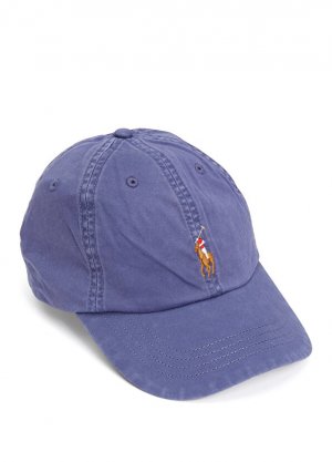 Темно-синяя мужская шляпа с логотипом Polo Ralph Lauren