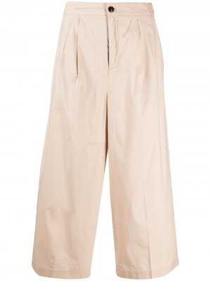 Укороченные брюки с эластичным поясом Woolrich. Цвет: бежевый