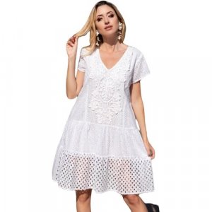 Платье , размер 50, белый Fresh Cotton. Цвет: белый
