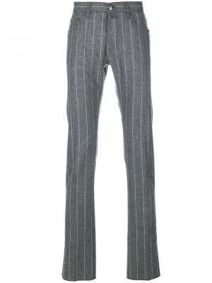 Классические полосатые брюки Jacob Cohen. Цвет: серый