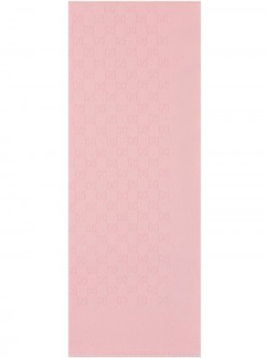 Кашемировая шаль с узором GG Supreme Gucci. Цвет: розовый