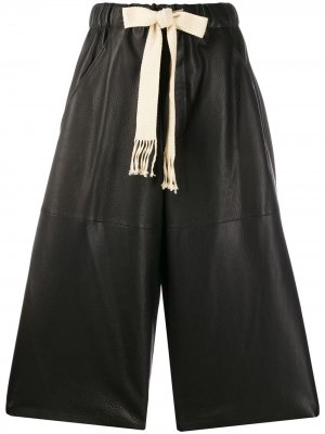 Укороченные брюки широкого кроя Loewe. Цвет: черный