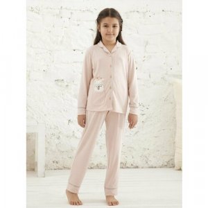 Пижама , размер 110/116, розовый, белый Relax Mode. Цвет: белый/розовый