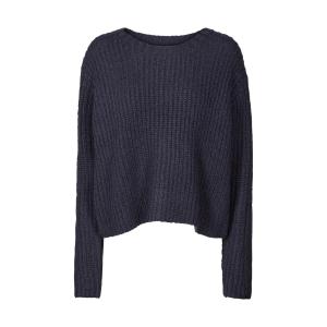 Пуловер из плотного трикотажа с круглым вырезом AND LESS. Цвет: синий морской