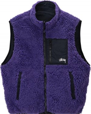 Жилет Sherpa Vest 'Purple', фиолетовый Stussy
