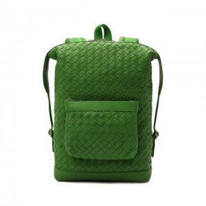 Кожаный рюкзак Bottega Veneta. Цвет: зелёный
