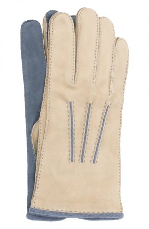 Замшевые перчатки Loro Piana. Цвет: белый