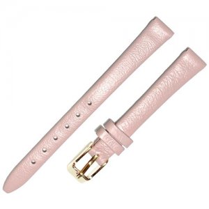Ремешок 1003-02 (роз) Розовый пудровый кожаный ремень 10 мм для часов наручных из натуральной кожи гладкий матовый женский Ardi. Цвет: розовый