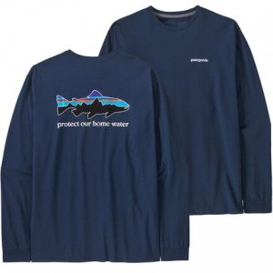 Домашняя футболка Responsibili с длинными рукавами Water Trout мужская , цвет Lagom Blue Patagonia