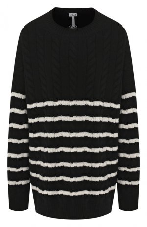 Шерстяной пуловер Loewe. Цвет: черно-белый