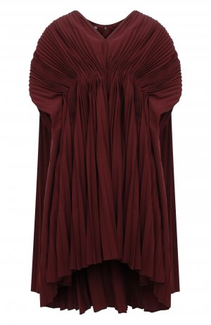 Плиссированное платье Valentino. Цвет: бордовый