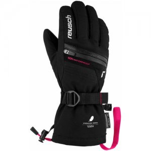 Перчатки , черный, розовый Reusch. Цвет: розовый/черный