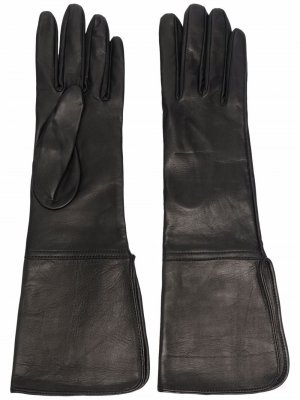 Перчатки со вставками Manokhi. Цвет: черный