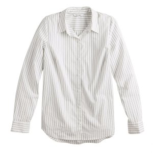 Женская структурированная рубашка на пуговицах с длинными рукавами , белый Nine West