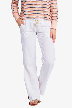 Женские пляжные брюки с широкими штанинами Oceanside Roxy. Цвет: белый