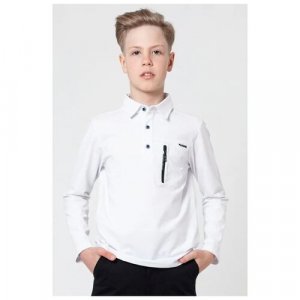Школьная рубашка Deloras, размер 146, белый DELORAS. Цвет: белый