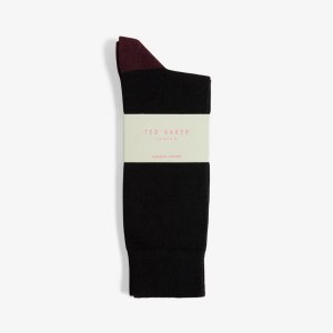 Классические эластичные носки из смесового органического хлопка с контрастными вставками , черный Ted Baker