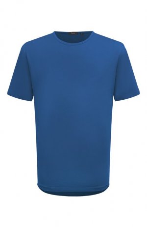 Хлопковая футболка Theory. Цвет: синий