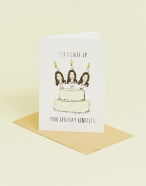 Поздравительная открытка с надписью light up your birthday -Мульти Nocturnal Paper