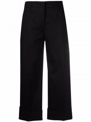 High-waisted cropped trousers Seventy. Цвет: черный