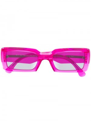 Солнцезащитные очки Sacro в прямоугольной оправе Retrosuperfuture. Цвет: розовый