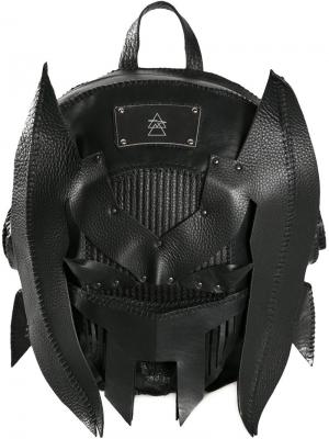 Рюкзак с аппликацией в форме маски Anne Sofie Madsen. Цвет: чёрный