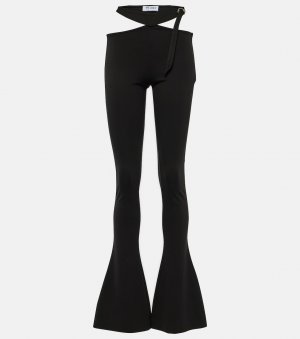 Расклешенные брюки из джерси с вырезами , черный The Attico