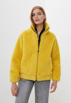 Куртка меховая Naturel. Цвет: желтый