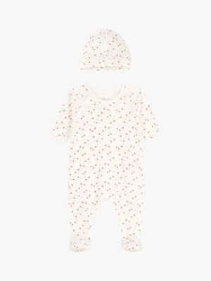 Комбинезон для сна с принтом звезд Baby Star, подарочный набор из чепчика и одеяла, разноцветный Petit Bateau