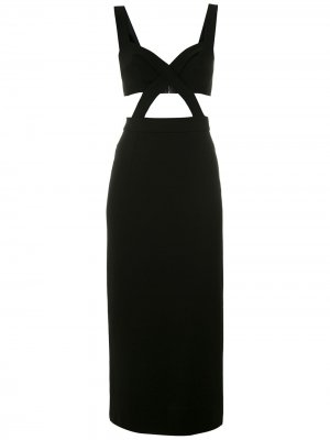 Платье миди с вырезами Dolce & Gabbana. Цвет: черный