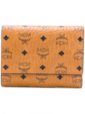 Складной кошелек Color Visetos MCM. Цвет: коричневый