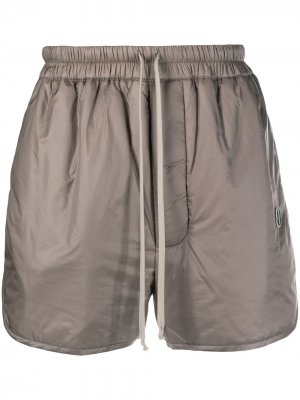 Спортивные шорты с эффектом металлик Moncler + Rick Owens. Цвет: нейтральные цвета