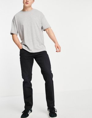 Прямые черные джинсы из смесового органического хлопка -Черный цвет Selected Homme