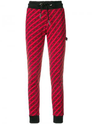 Спортивные брюки с принтом Gcds. Цвет: красный