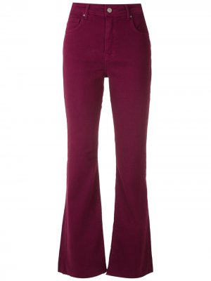 Укороченные расклешенные брюки чинос Eva. Цвет: красный